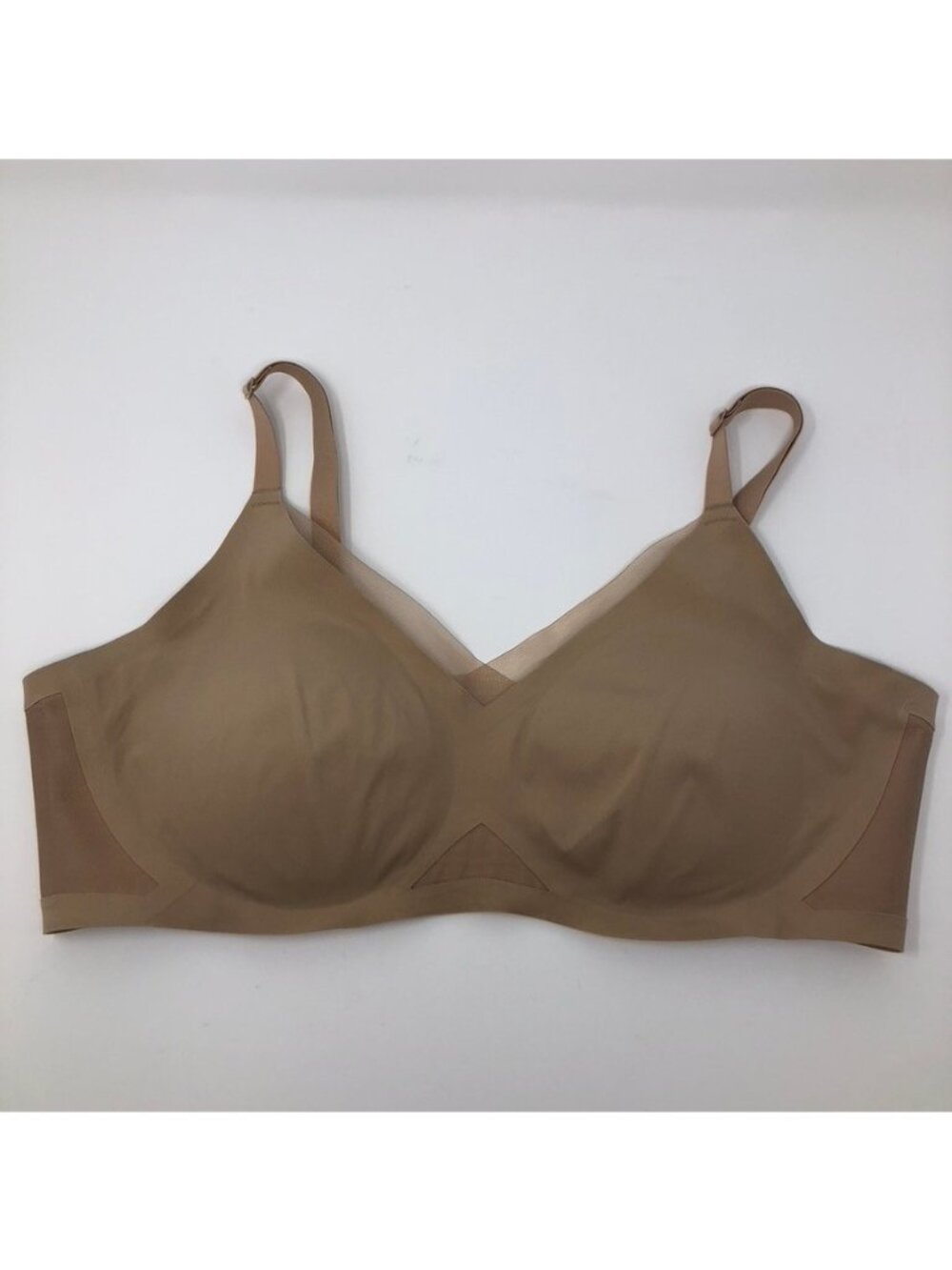 Honeylove Nude Wireless Crossover Bra Size L Convertible